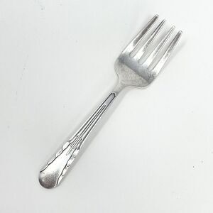 International Sterling Orchid 925 Silver Baby Fork 4 1/4" No Monogram Vintage